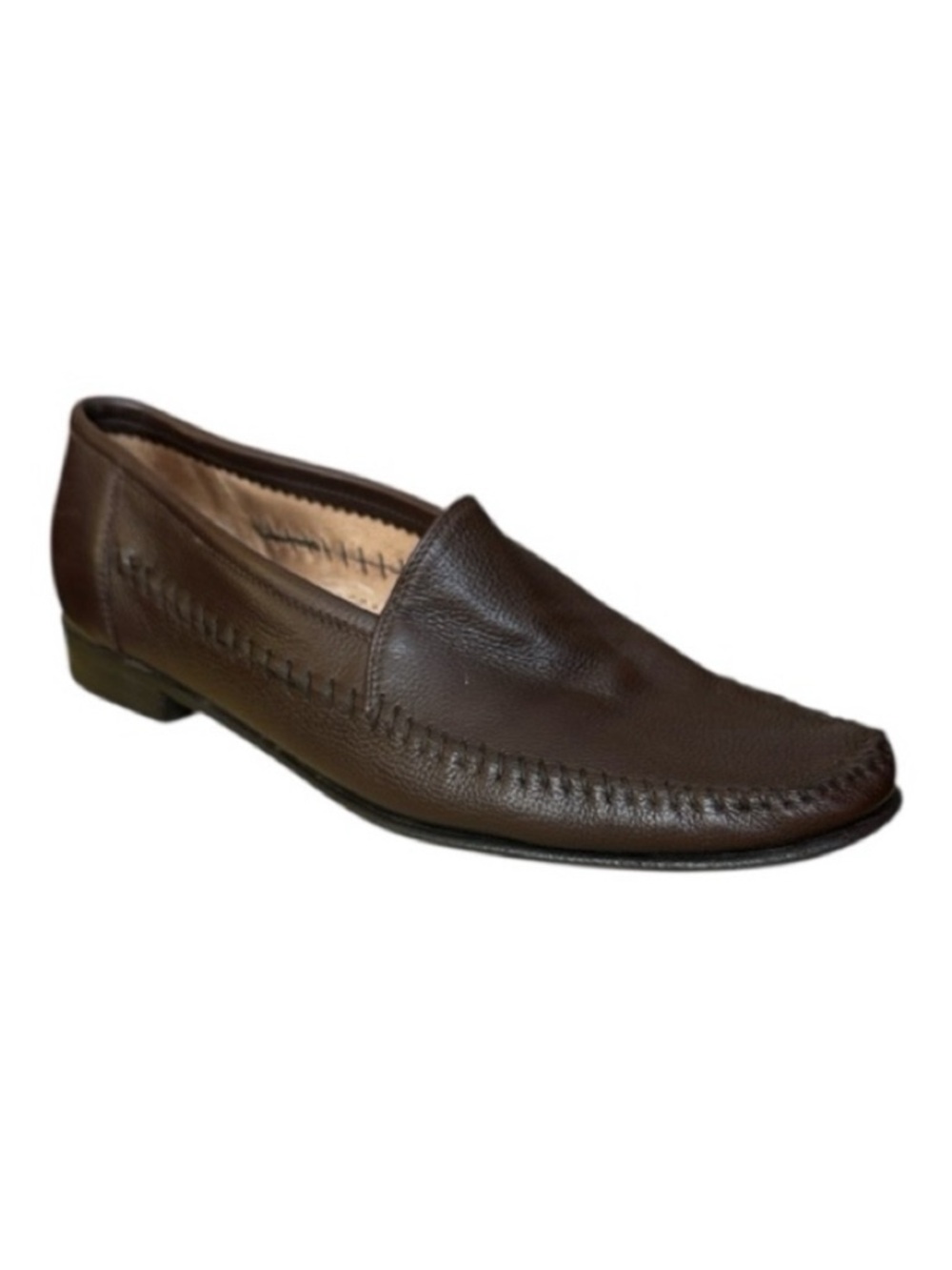 Lorenzo Banfi Handmade Classic Brown Leather Loafers Men's Size US 9